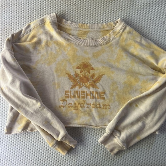 Anthropologie Sweaters - Anthropologie Yellow Tie-Dye Sweatshirt